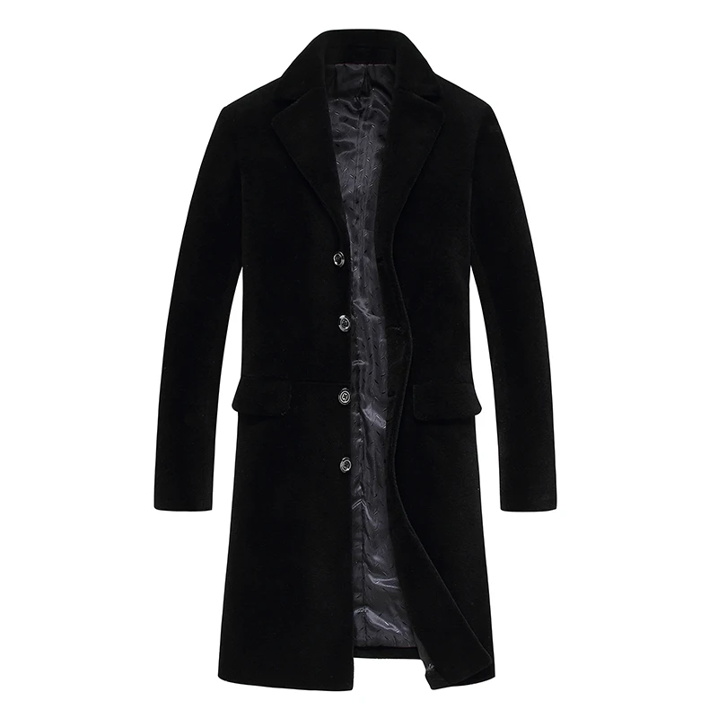 

New 2020 Men's Wear Leather And Fur Leisure Time Directly Sheared Sheep Overcoat Long