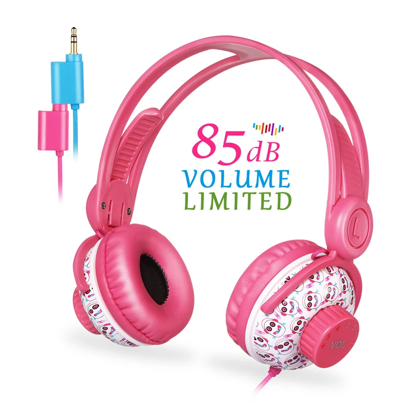 EasySMX Headphones Kids Headset Headphones 80 85dB Child Safe Volume Music Headset for Xiaomi iPhone iPad Smartphones Best Gifts