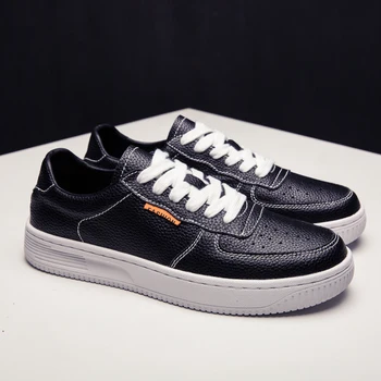 

Popular Casual Shoes For Men Anti-Slip Leather Sneakers Mens Top Quality Youth Fashion Mens Shoe Hard-Wearing Men Walking Shoes