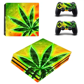 

Green Plant Style Skin Sticker for PS4 Pro Console And Controllers Decal Vinyl Skins Cover YSP4P-3337