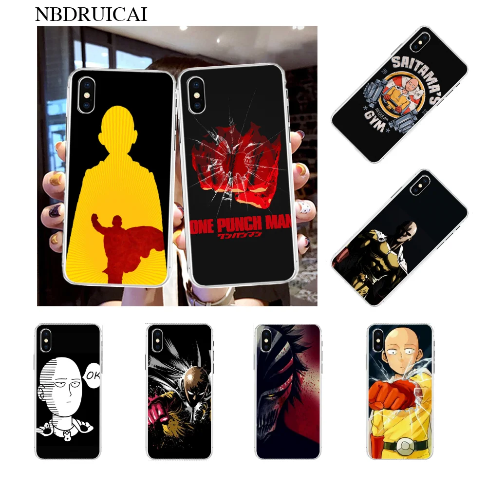 NBDRUICAI Аниме One Punch Man TPU Мягкий резиновый чехол для телефона iPhone 11 pro XS MAX 8 7 6 6S Plus X 5S SE