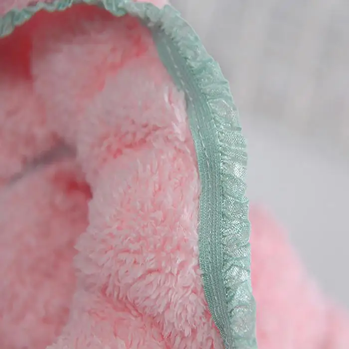 Women Casual Cute Soft Water Absorption Hair Towel Wrap Soft, Home Hair Drying Cap Light Pink