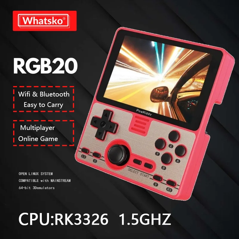 

RGB20 3.5 " IPS Full-Fit Screen Built-in Wifi Module Multiplayer Online Game RK3326 Open Source Handheld Game For Gift