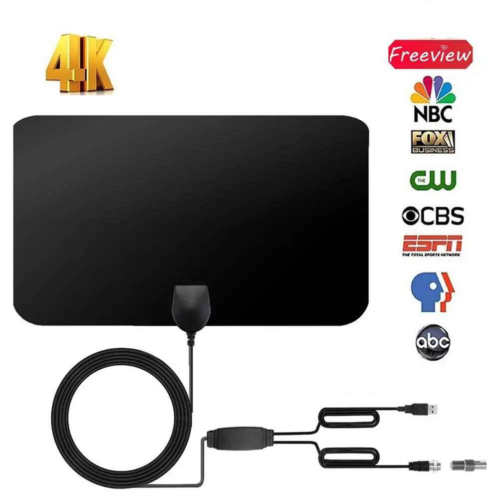 70 миля диапазонная антенна ТВ цифровая HD 4K антенна HD tv 1080P усилитель