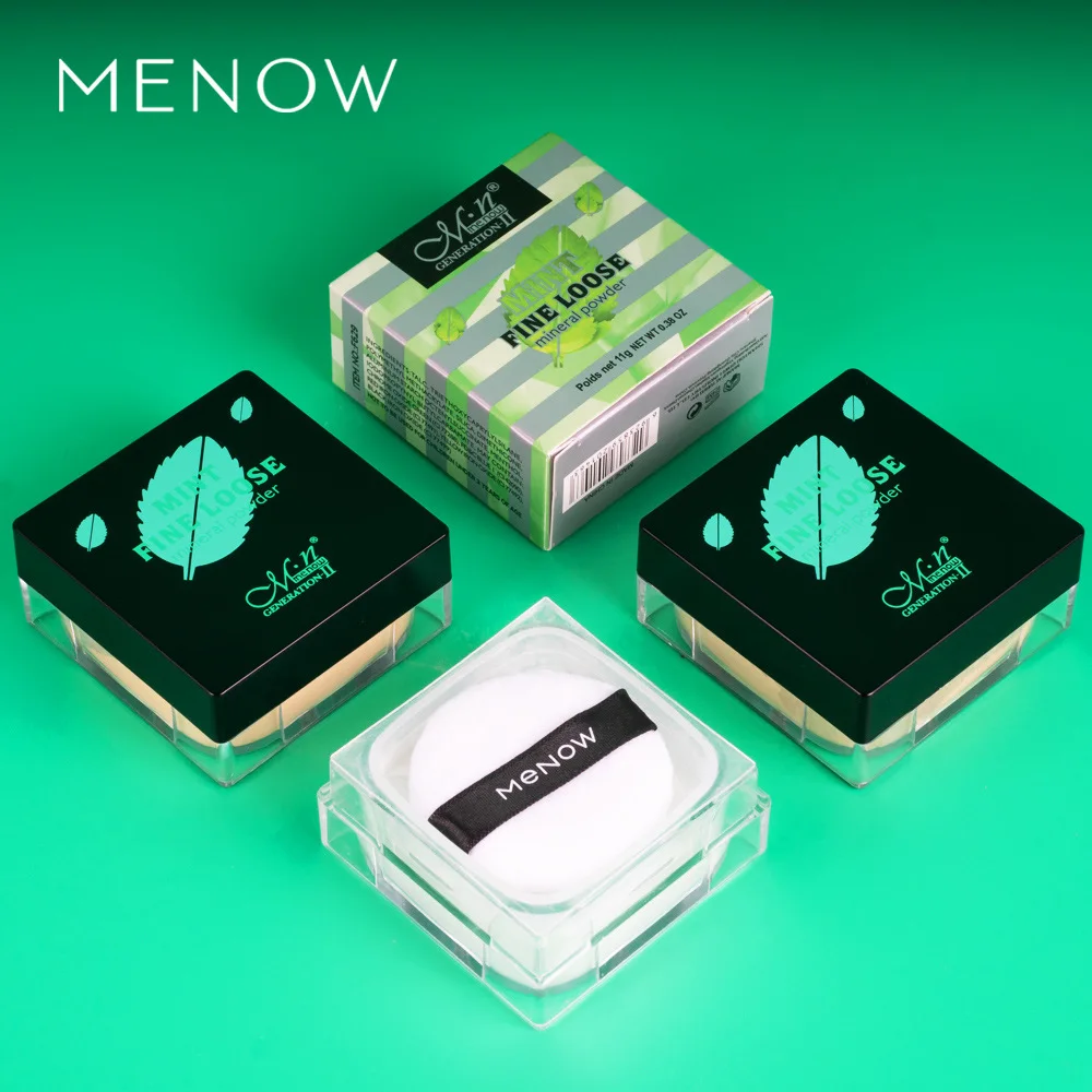 MENOW minced mint powder, oil control, makeup, refreshing, cool feeling, foreign trade hot sell shopee hot sale in summe