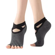 Женские носки для йоги с захватом и нескользящей подошвой, носки для балета, дышащие впитывающие пот носки для йоги из чесаного хлопка# Z