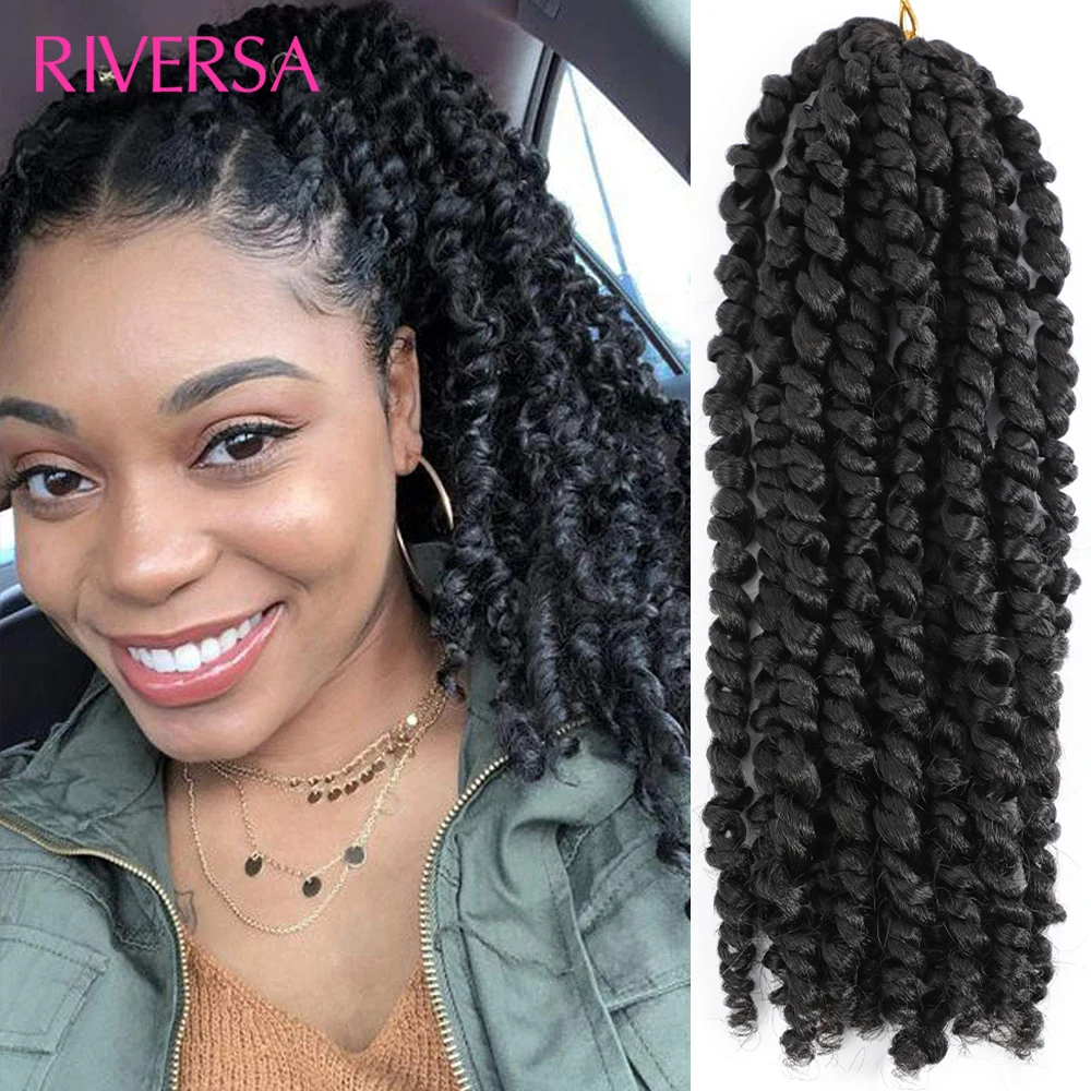 10 polegadas Passion Twist Hair Pré-looped Crochet