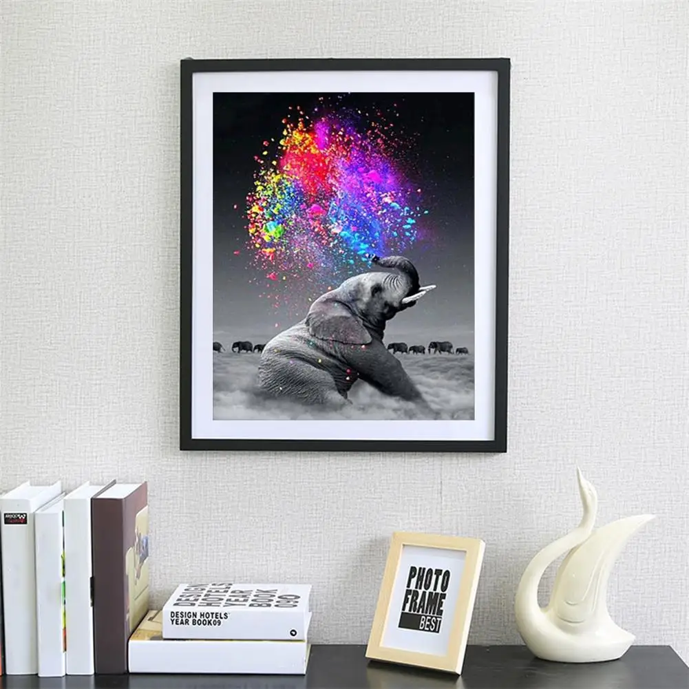 

40*30CM 5D Elephant Pattern Diamond Painting Rhinestone Drawing Embroidery Cross Stitch Kit Christmas Gift DIY Home Decoration