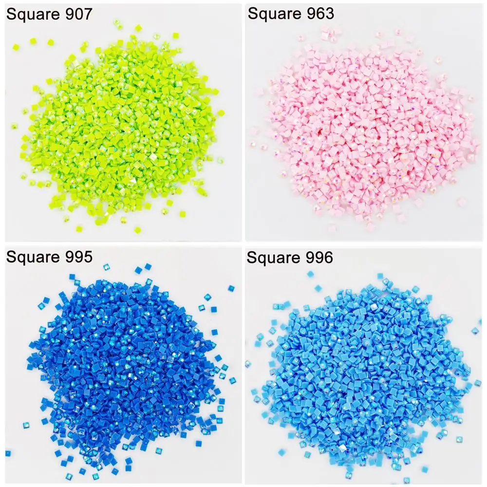 

New AB Stone Square Drills DCM 310 DP For DIY Diamond Painting Embroidery Rhinestone Colorful Mosaic Many Color Shinning AB Kit