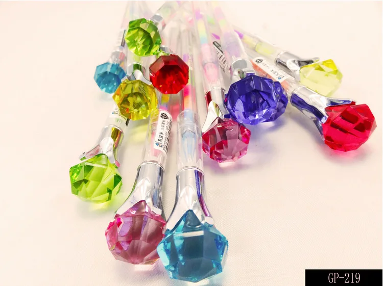 48 шт./лот, креативная модная Корейская цветная Мерцающая Алмазная кристальная гелевая ручка, маркер, ручка для школы, офиса, подарок для девочек