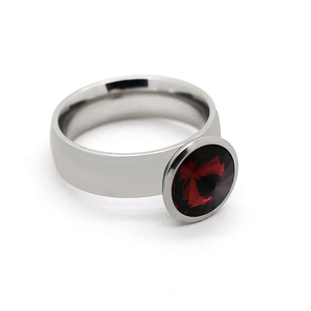 Кольцо из нержавеющей стали с кристаллами для мужчин и женщин|interchangeable ring|ring