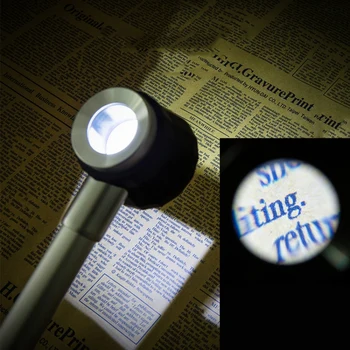 

Portable 45X Handheld Magnifier 3 LED Optical Glass Illuminated Magnifier With Scale Magnifying Reading Jewelry Loupe Tools