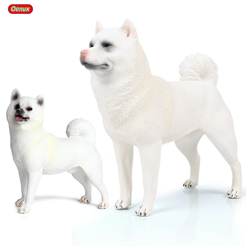 Children's Solid simulation animal model Wang Xingren new Shiba Inu Akita dog model pet dog toy Collecting gifts Toy model - Цвет: E