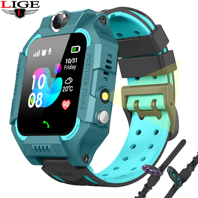 

LIGE New Smart watch LBS Kid Smart Watches Baby Watch for Children SOS Call Location Finder Locator Tracker Anti Lost Monitor