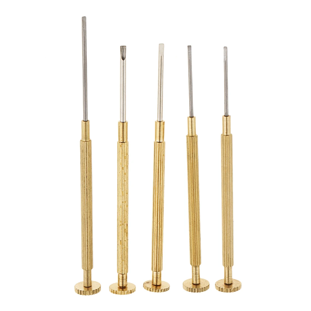 5pcs Min Precision Watch Flat Blade Screwdriver Set For Watchmakers Tool Kit