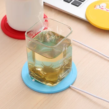 

USB Cartoon Heat Warmer Heater Milk Tea Coffee Mug Hot Drinks Beverage Cup Warmer Thermostatic Coaster Heating Coaster