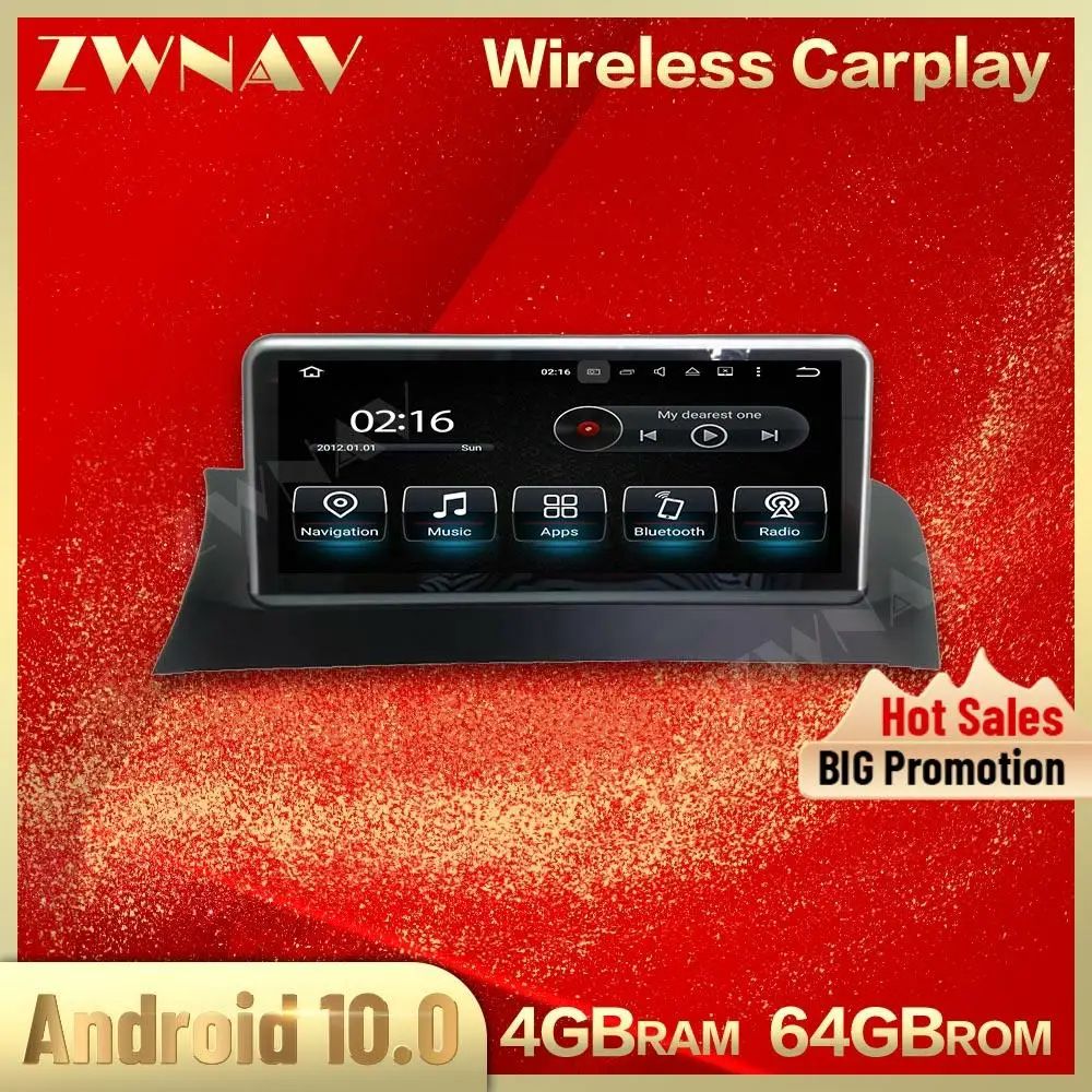 Автомобильный мультимедийный плеер с экраном 2004 дюймов 64 ГБ Android для BMW X3 E83 2005 2006