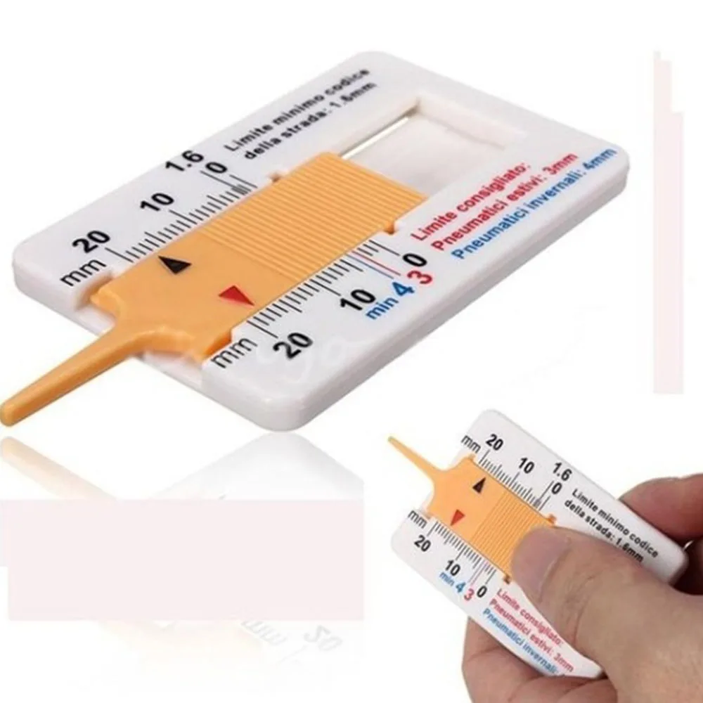 

Plastic tread gauge 0-20mm vernier depth caliper tread pattern depth ruler portable tread gauge depth meter