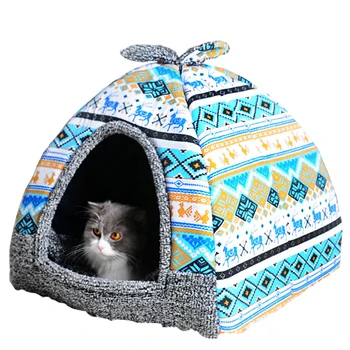 

NEW Pet Cat Bed House Washable Small Dog Kitten Nest Cave Bed Cats Sleeping Cushion Pad Sofa Cat Beds 15 Styles Pets Tent House