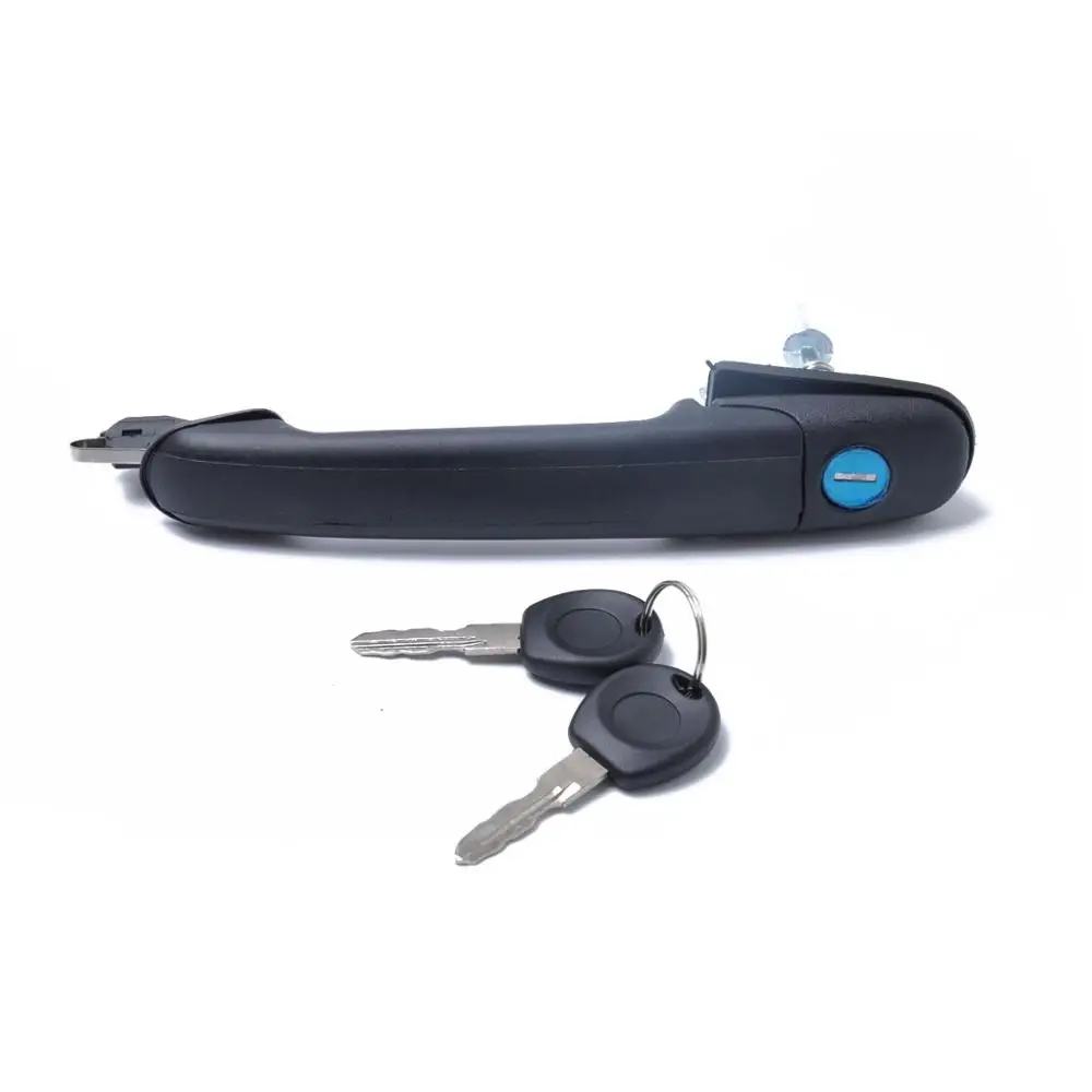 Автомобильный Дверной замок с ручкой для ключей левая/правая сторона водителя с клавишами для Ford Galaxy VW Polo/Sharan 6N0837207C 6N0837207D - Цвет: 1 Set