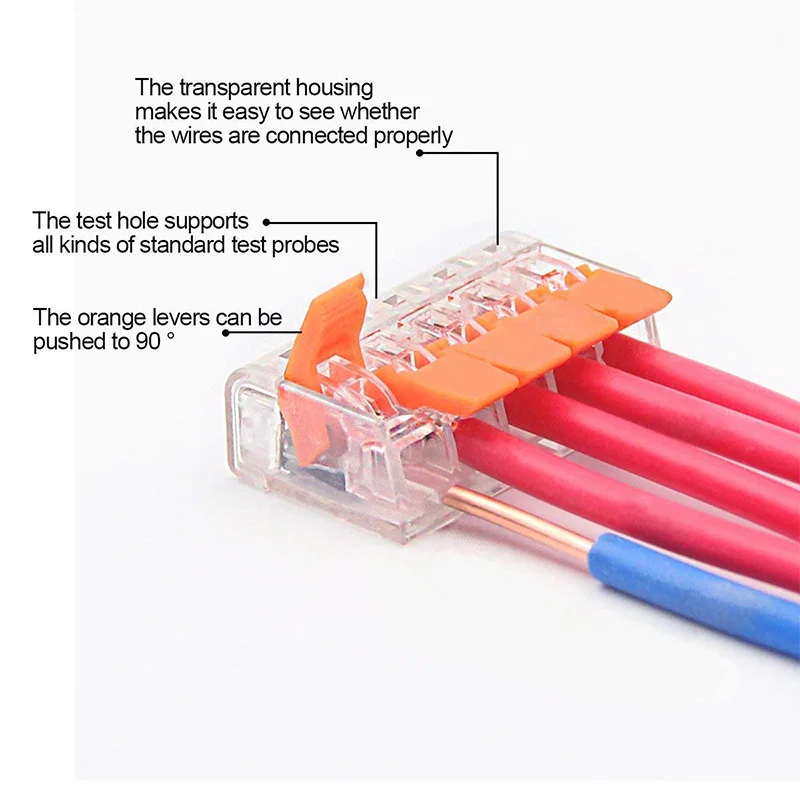 Проводник компактный соединительный рычаг Гайка Набор для твердых многожильных