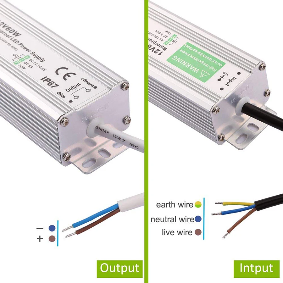 Waterproof IP67 LED Driver DC 12V 24V Lighting Transformer 10W 20W 30W 50W 80W 100W 120W 150W Power Supply for LED Strip Light (2)