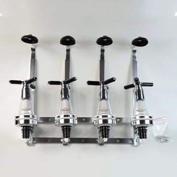 

4 Spring-Loaded Accessories Space Saving Bar Wall Mounted Bottle Holder Wine Dispenser Beer Drinking Pourer Home Cocktail Party
