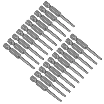 

uxcell 20pcs 50mm 1/4" Hex Shank T10 Magnetic Torx Head Security Screwdriver Bits S2