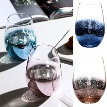 Креативная Звездная чашка в форме яйца, нежный подарок, высокое качество, стеклянная чашка для кофе и воды, индивидуальная блестящая кружка, чашка для пар