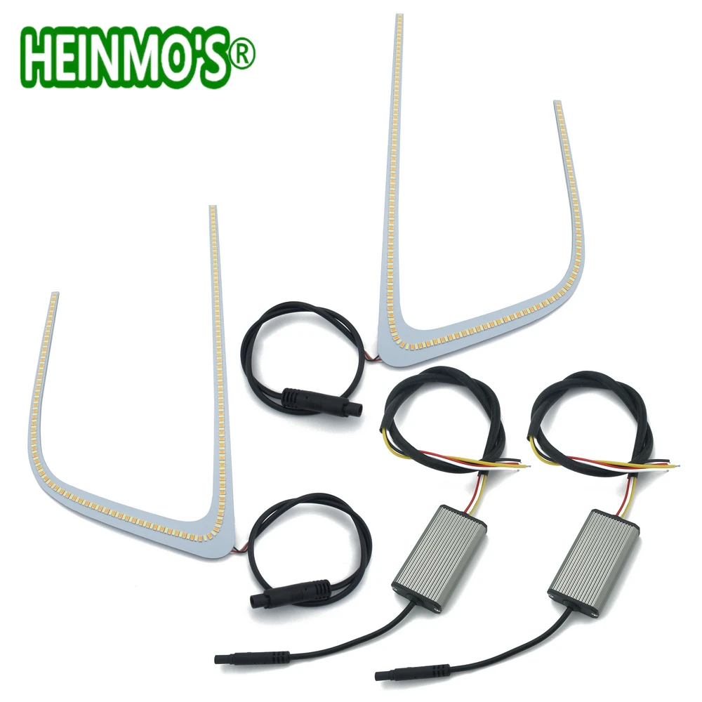 Ceny Dla Subaru WRX STI 2015 2016 2017 2018 reflektor DRL Switchback dwukolorowy LED c rings płytka drukowana włącz lampy kierunkowskazu