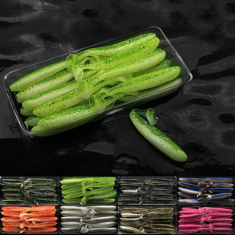 Термальная приманка Topmouth Culter Sub-Double color Sleeves, Мягкая приманка, Мягкая приманка в виде червей, искусственная приманка, 7 см, мандарин, рыба, бас, дорога