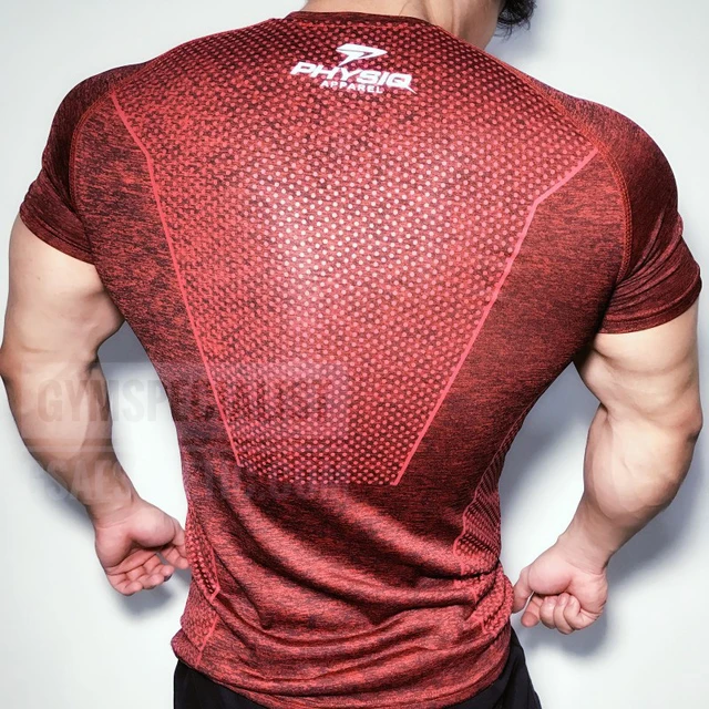 T-Shirt Mens Short Sleeves T Shirt Men Gyms Bodybuilding Skin