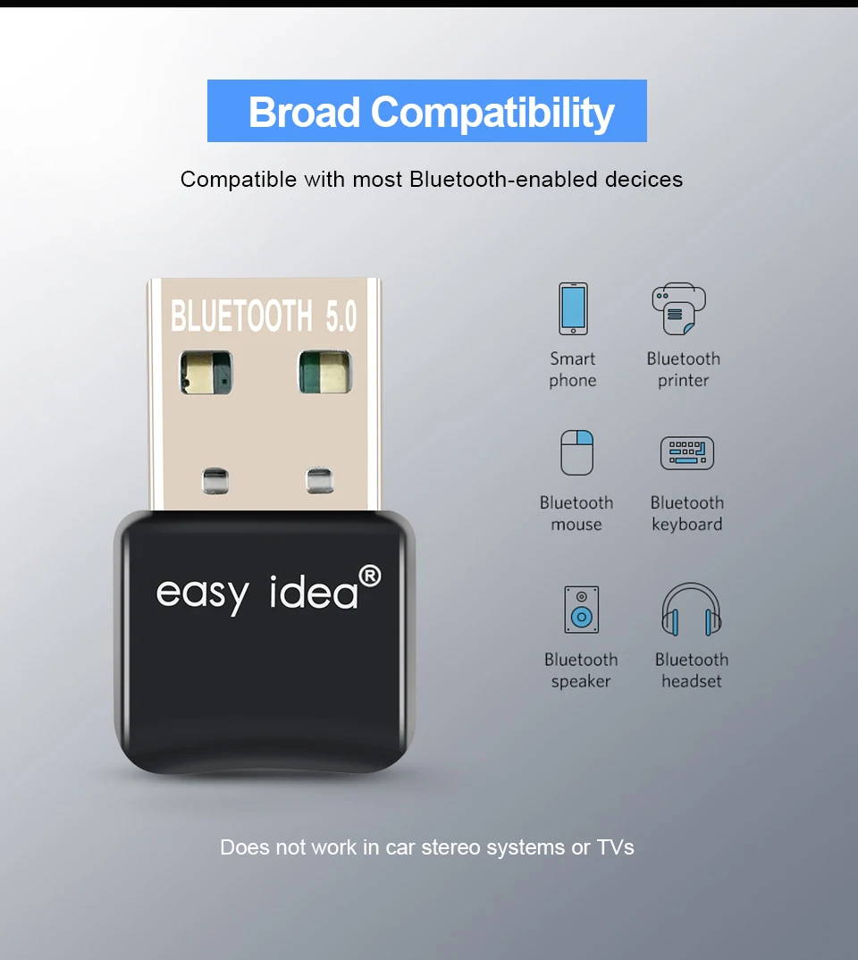 USB Bluetooth 5 0 адаптер ключ передатчик приемник Мини аудио для компьютера ПК ноутбука
