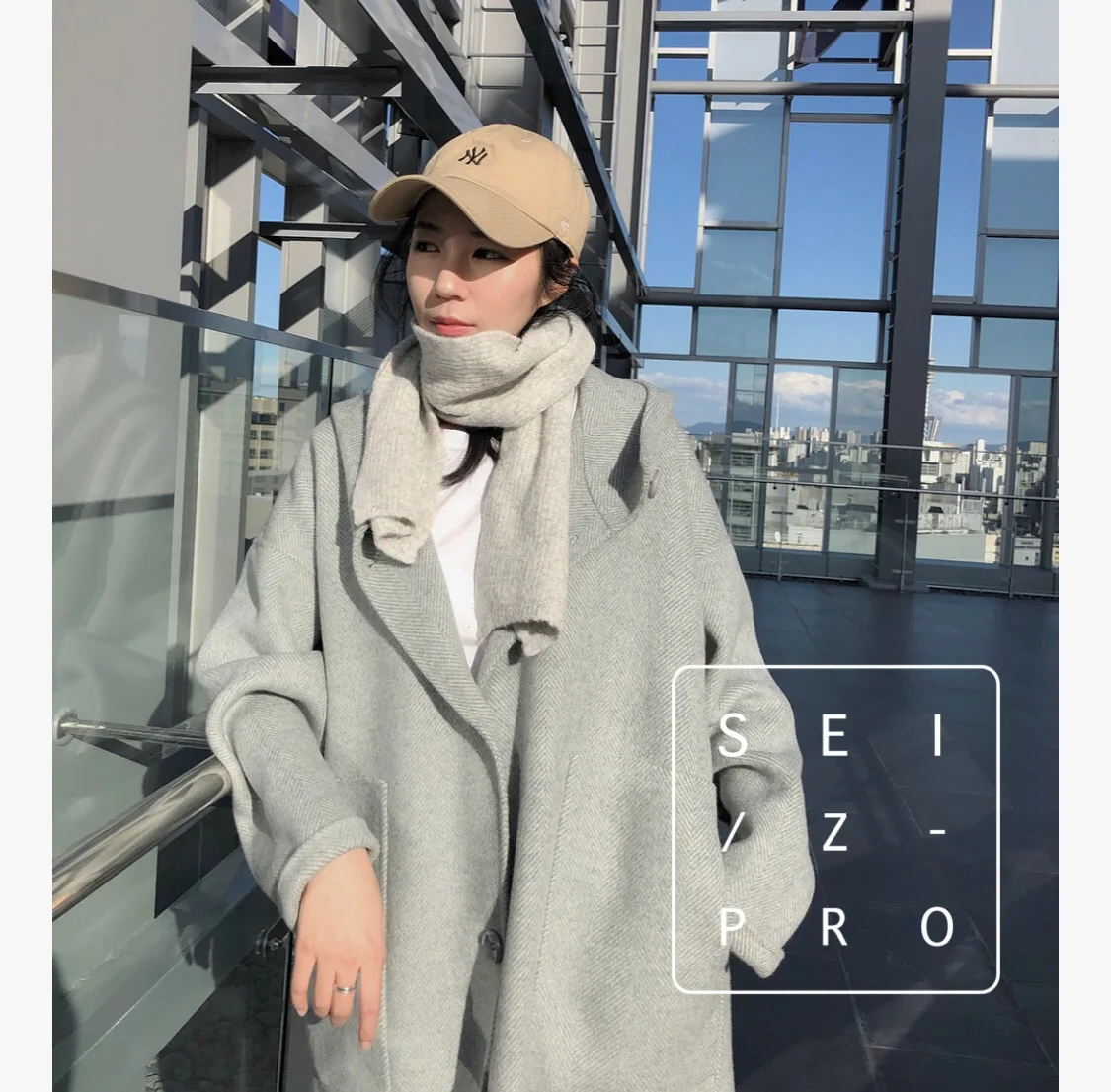 Новые зимние товары из Южной Кореи Dongdaemun шерстяное Двухслойное шерстяное пальто свободного кроя с капюшоном