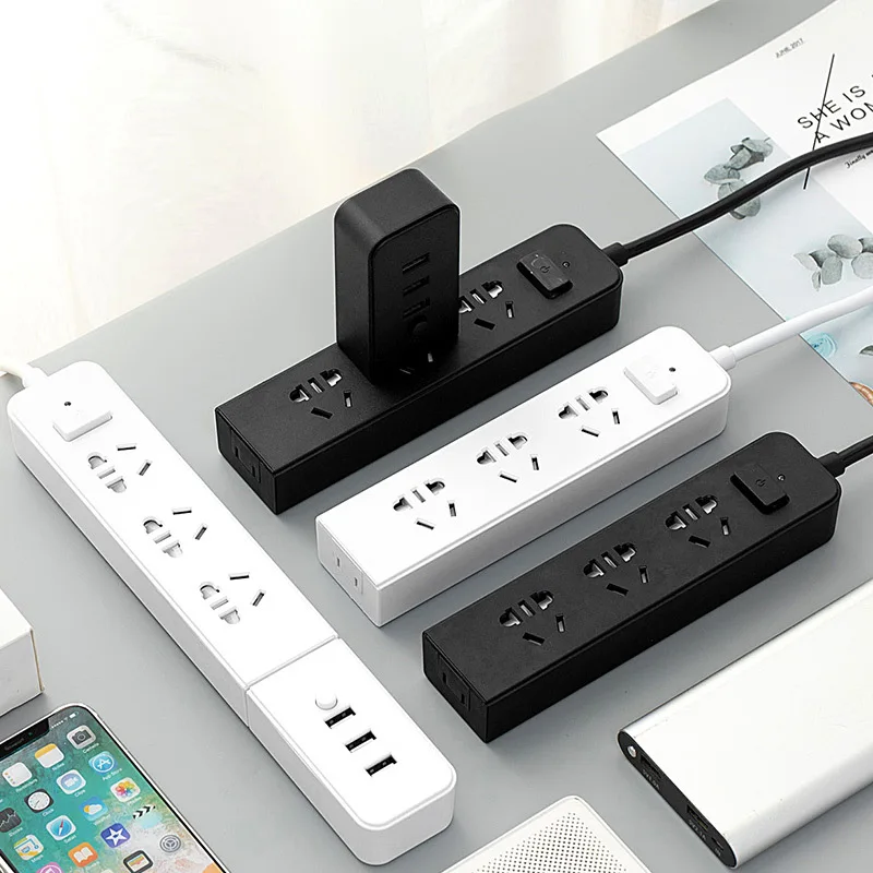 Удлинитель электрический с несколькими розетками и USB портами 2 8 м|Удлинители