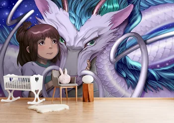 

[Self-Adhesive] 3D Murals For Spirited Away 792 Japan Anime Wall Paper mural Wall Print Decal Wall Murals Belly