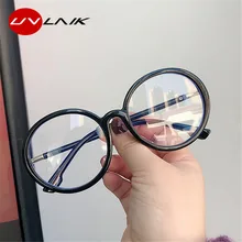 UVLAIK, синий светильник, очки для компьютера, оправа для женщин и мужчин, Ретро стиль, негабаритные, круглые, прозрачные оправы для очков, оптическая оправа для очков