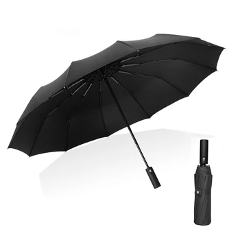 

Automatic Umbrella Folding Reinforcement 12 Bone Super Wind and Rain Dual-use Business Men and Women Creative Student Umbrella