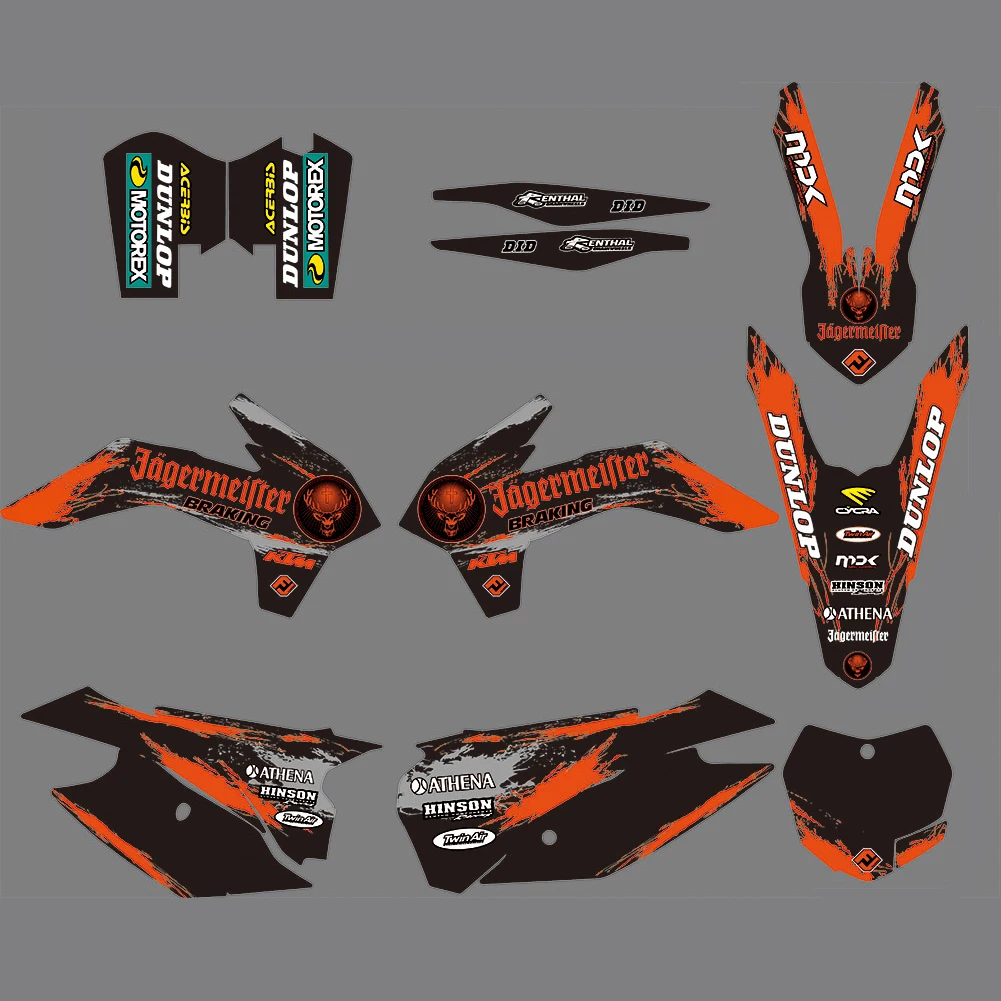 Full Team Background Decal Sticker Graphic Kit DECO For KTM SX XC SXF XCF 125 200 250 300 350 450 2013 2014 2015 | Автомобили и