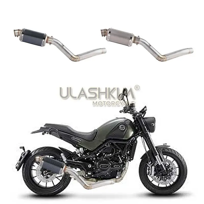 TRK502 Motorcycle Muffler Pipe Racing Full Exhaust System Middle Link Pipe Slip On For Benelli TRK 502 DB-Killer