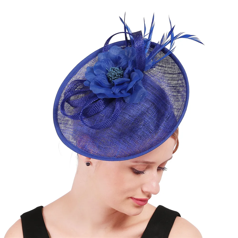 Элегантный женский головной убор millinery, праздничный головной убор, головной убор из перьев Кентукки, головной убор Sinamay, головной убор XMF325