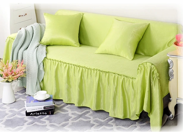 light green Сплошной цвет универсальный чехол для дивана для гостиной мебель одноместный/двухместный диван набор чехлов четыре сезона - Цвет: light green