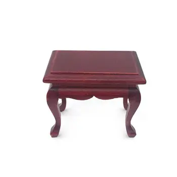 

1:12 Dollhouse Miniature Furniture Wooden Stool End Table For Doll House Accessories Living Room Pretend Play Toy
