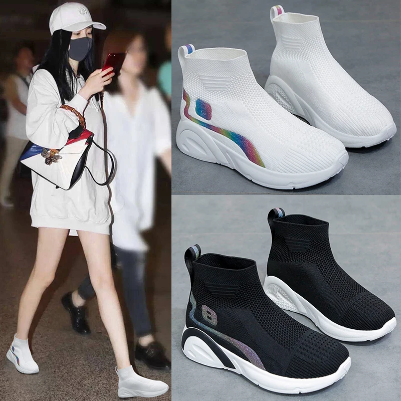 

Breathable Stretch Fabric Socks Shoes Woman Outdoor Platform Sneakers Tenis Feminino Casual Female Shoes