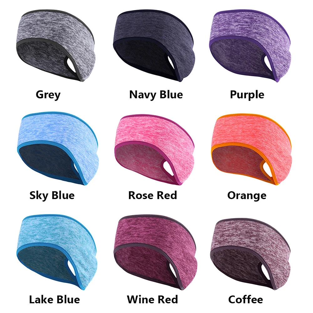 Women Yoga Sports Sweatband Headband Ponytail Holder Running Winter Fleece Ear Cover Female Ear Warmer Outdoor Hair Band 5