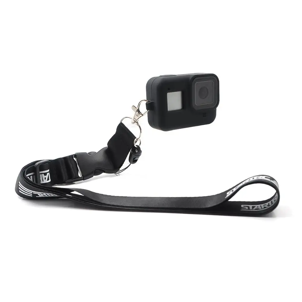 lanyard and Case STARTRC аксессуары для экшн-камеры для GoPro Hero 8 черная сумка для хранения/силиконовый чехол/защитный ремешок для GoPro 8 черный - Цвет: lanyard and Case
