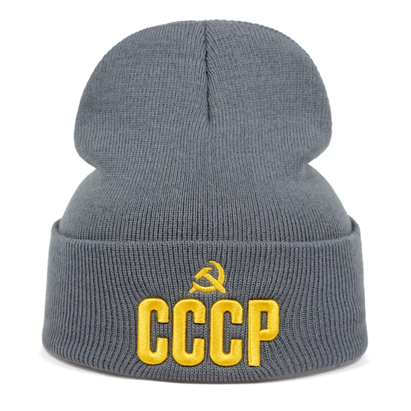 Новая шерстяная шляпа с вышивкой CCCP, модные корейские Повседневные шапки для мужчин и женщин, осенние и зимние уличные шапки для холодной погоды, спортивные шапки