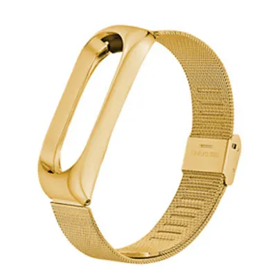 Gold Rainfayer, умный Браслет, ремешок для Xiaomi mi, 3, 4, mi Band, 4, 3, металлический браслет, браслет из нержавеющей стали, Z2 - Цвет: Gold