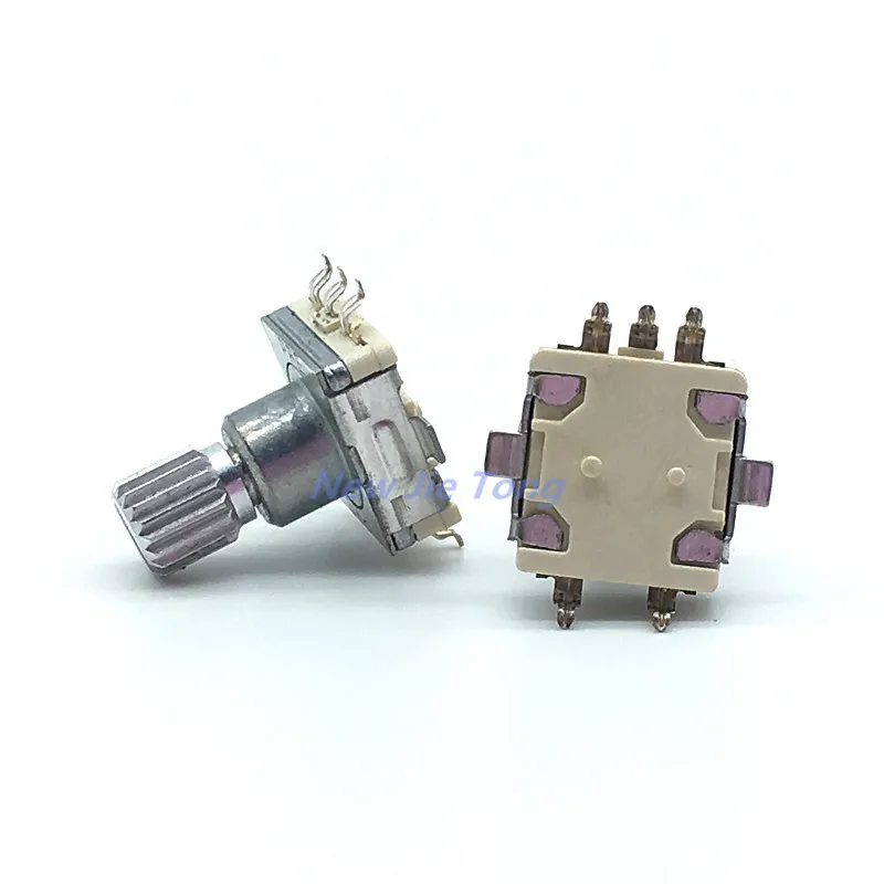 2 개/몫 360 학위 로터리 엔코더 스위치 EC11 푸시 스위치 30 위치 5pin SMD 유형 핸들 길이 12mm 자두 샤프트
