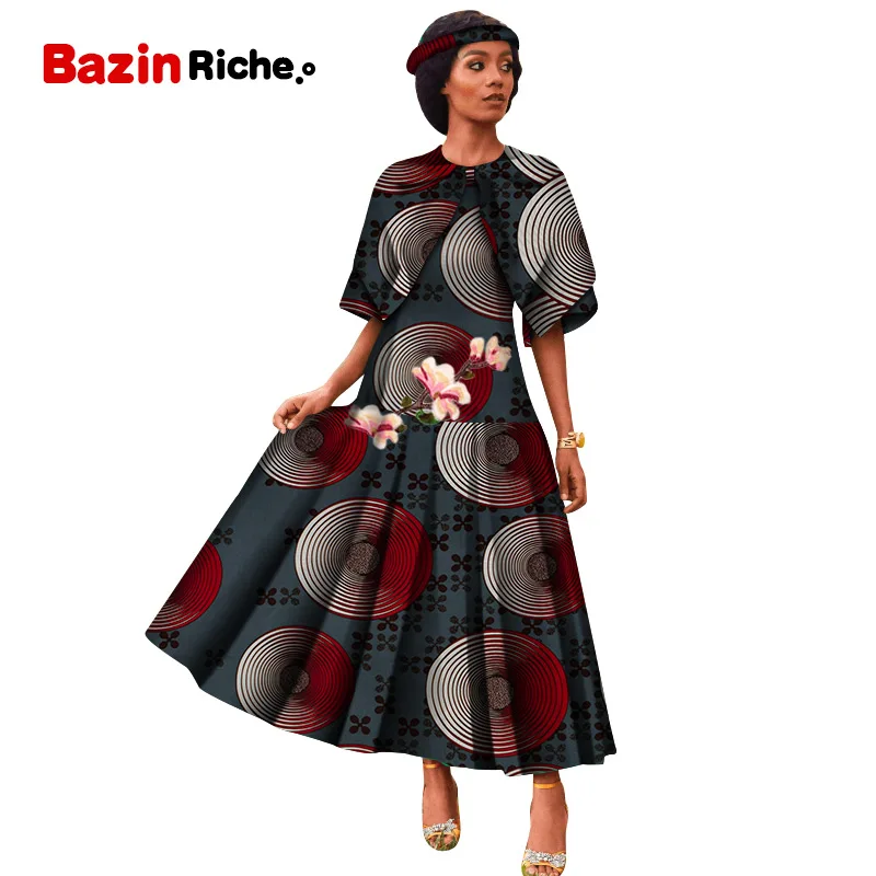 Африканские платья для женщин Дашики Анкара восковой хлопок ткань, батик сексуальное платье для женщин традиционная одежда wy5122 - Цвет: 17